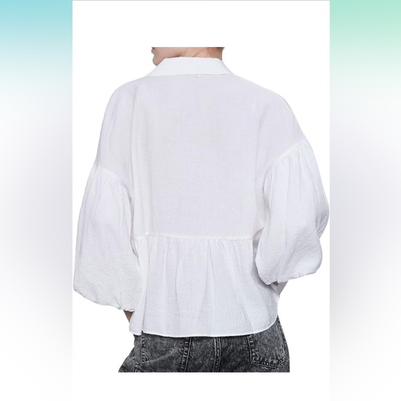 Zara - Voluminous Textured Blouse - Size: Small - NWOT - Picture 2 of 6